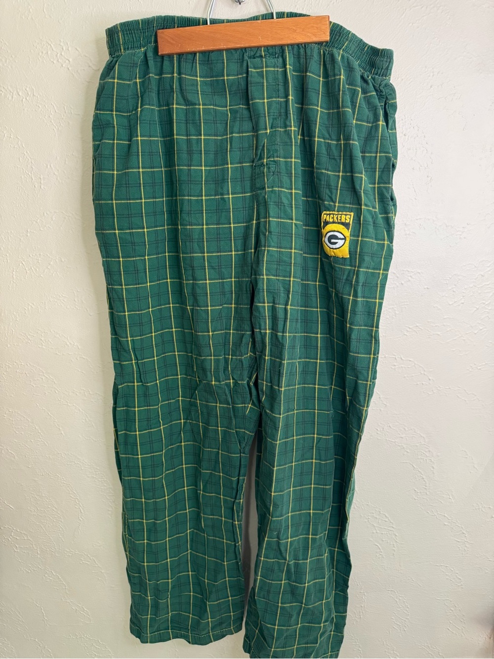Y2K NFL Green Plaid Lounge Pants with Yellow Windowpane